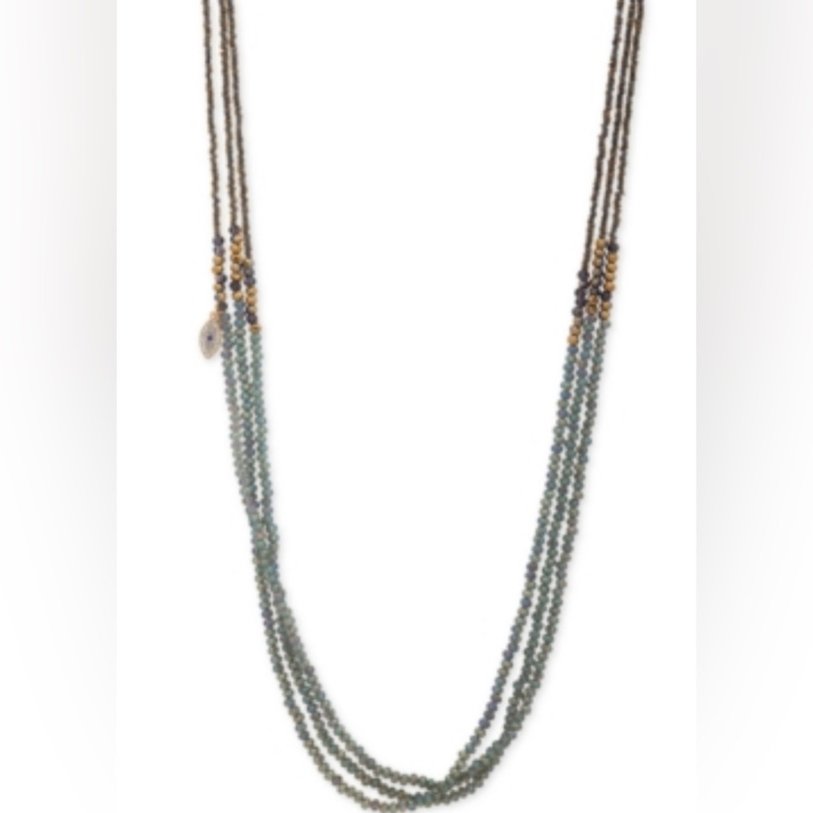 Lonna & Lilly Gold-Tone Pave Evil Eye Charm Beaded 36